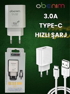 ŞARZ CİHAZI 3.0A  TYPE-C  HIZLI ŞARZ