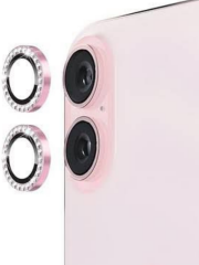 İphone 13 Mini/13 Pembe Taşlı  Kamera Lens Koruyucu