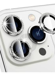 İphone 16 Pro Max/16 Pro Beyaz  Taşlı  Kamera Lens Koruyucu