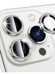 İphone 12 Pro Max  Beyaz Taşlı  Kamera Lens Koruyucu