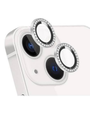 İphone 13 Mini/13 Uyumlu Beyaz Taşlı Kamera Lens Koruyucu