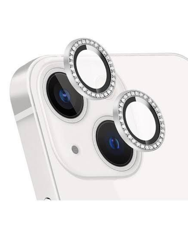 İphone 11/12 Mini/12 Uyumlu Beyaz Taşlı Kamera Lens Koruyucu